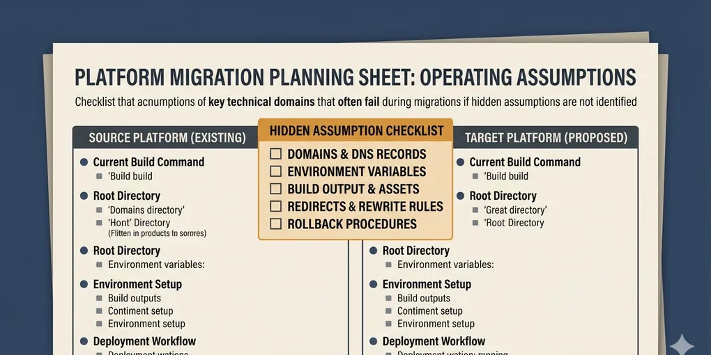 Editorial hero image for the core concept of this post. What to check before changing your deployment platform