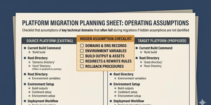 Editorial hero image for the core concept of this post. What to check before changing your deployment platform