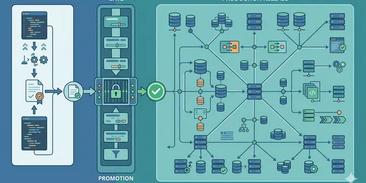 Editorial hero image for the core concept of this post. How to operate preview deployments as promotion gates
