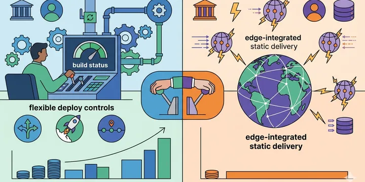 Editorial hero image for the core concept of this post. How to compare Netlify vs Cloudflare Pages by cost and capability
